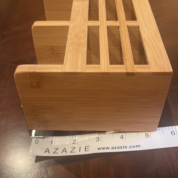 Small Wooden Organizer Box with Metal Brackets - Picture 7 of 8